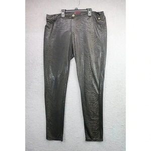 Apple Bottoms Women's Animal Print Pants/Leggings-Size 15-16-Shiny-Stretchy